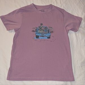 YETI Kids T-shirt Dog Pu Truck Cooler Lavendar Medium